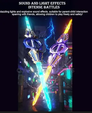 Optical Spin Extendable Double Blade Toy Sword With Light Sound Effect