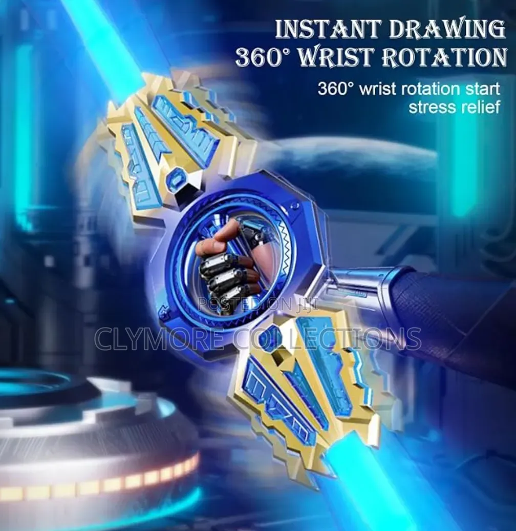 Optical Spin Extendable Double Blade Toy Sword With Light Sound Effect