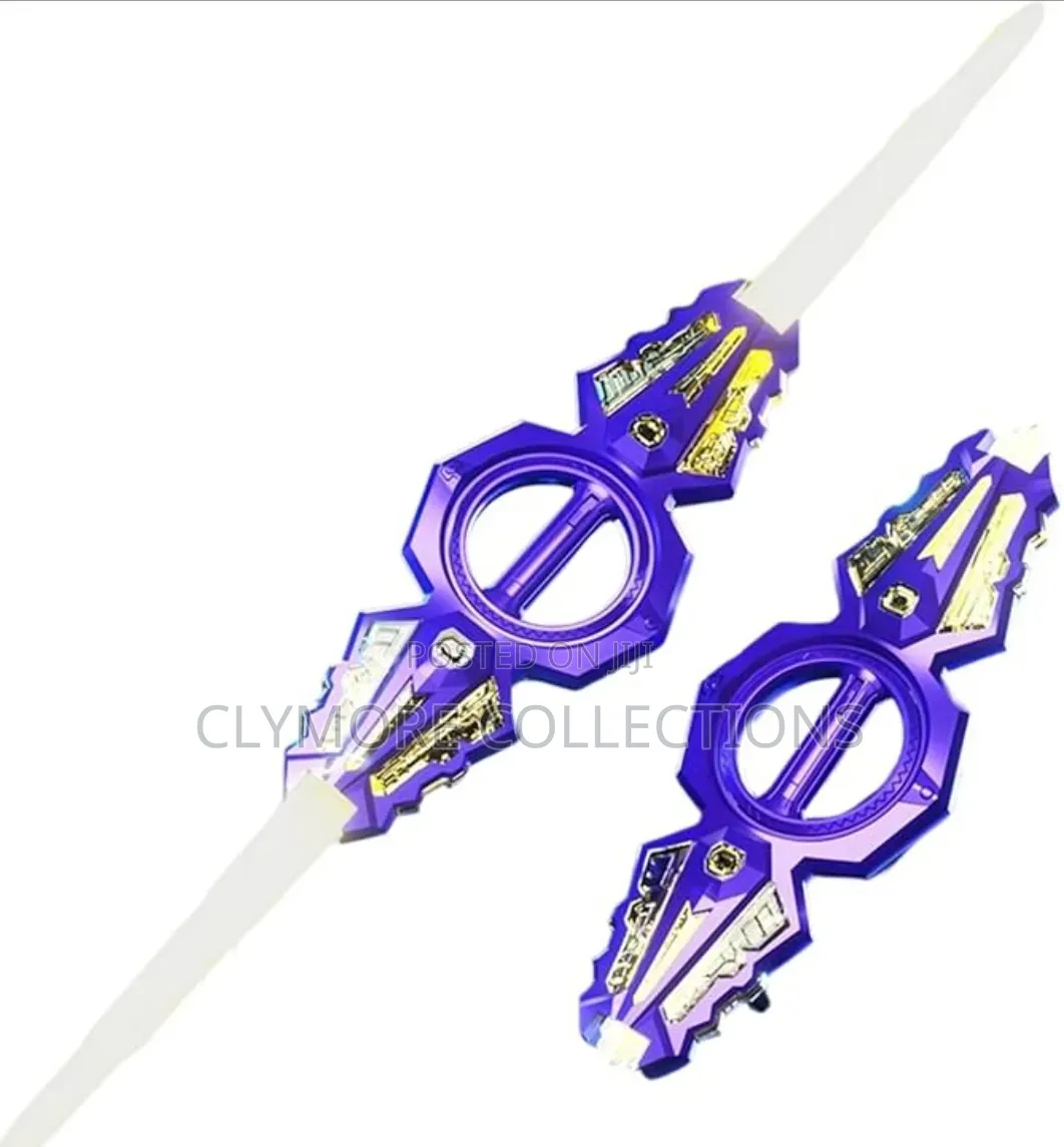 Optical Spin Extendable Double Blade Toy Sword With Light Sound Effect