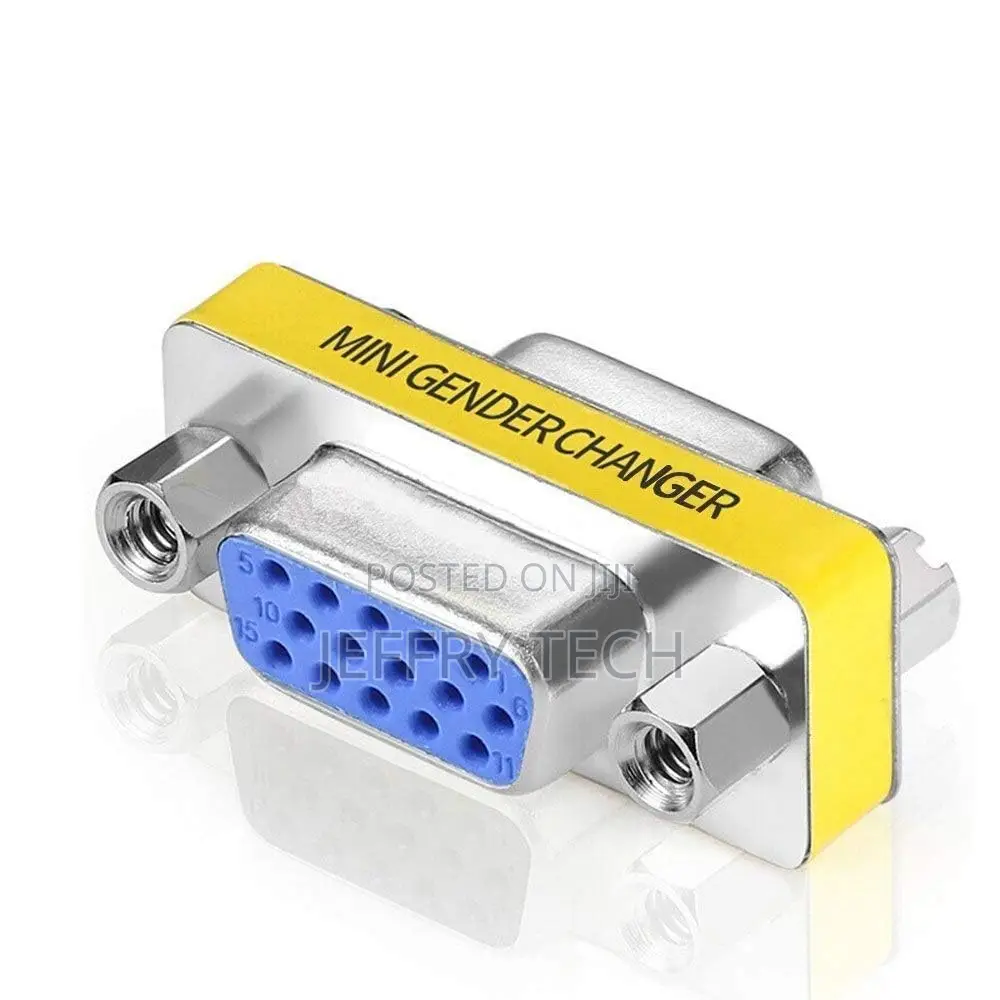 VGA Female to Female Gender Changer Adapter 15 Pin HD D-Sub Connector