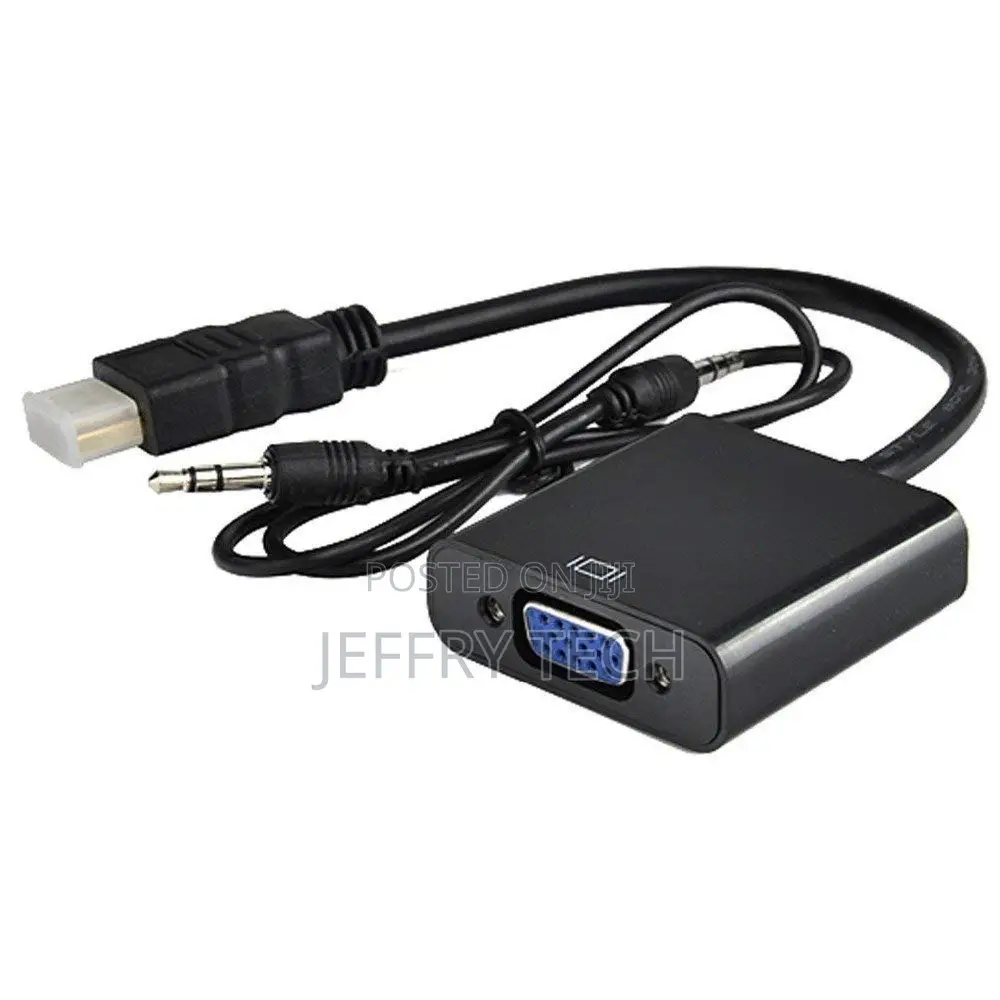 HDMI Male to VGA Female Adapter Cable – 1080p Video Converter for Lapt