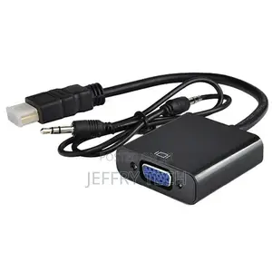 HDMI Male to VGA Female Adapter Cable – 1080p Video Converter for Lapt
