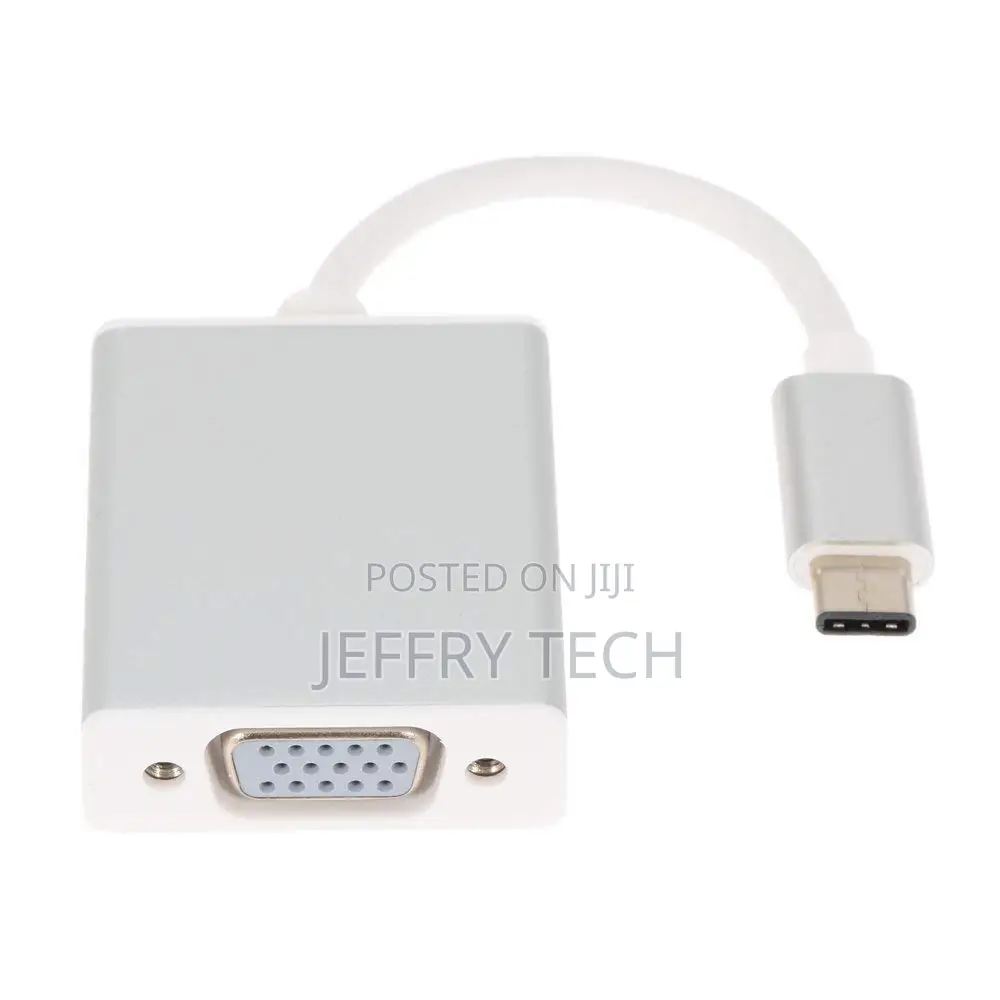 USB 3.1 Type-C to VGA Female Adapter Cable Hub | Connect MacBook, Lapt