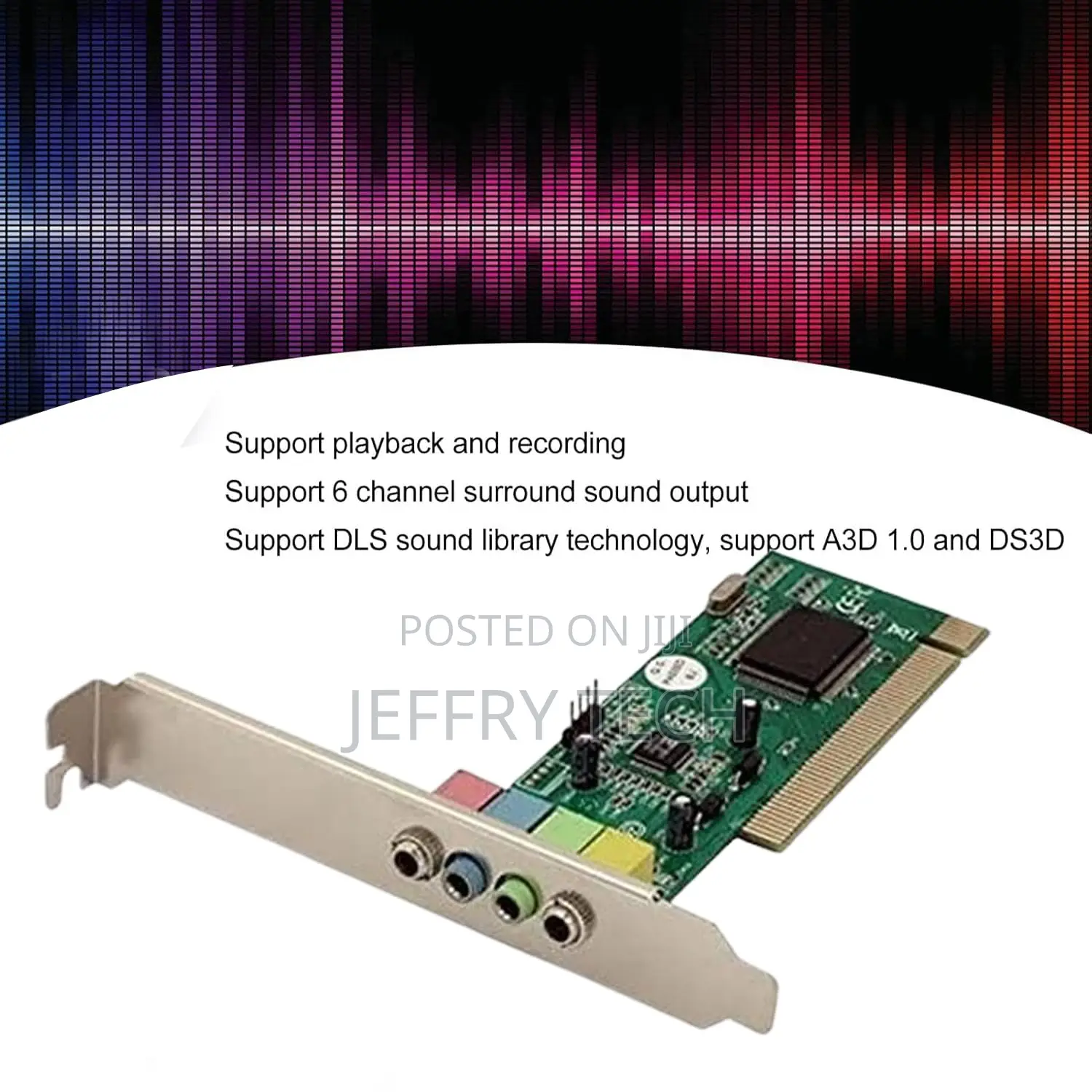 PCI Sound Card for Desktop PC – 4-Channel Internal Audio Adapter With
