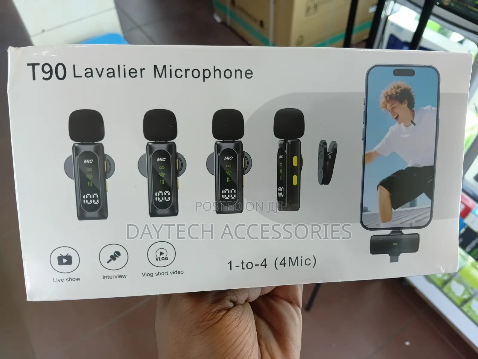 T90 4-in-1 Wireless Lavalier Microphone System