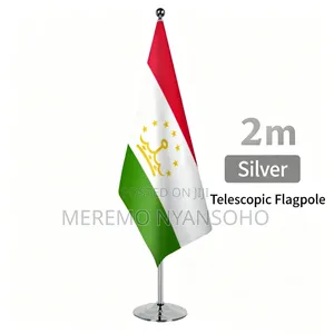 Flag With Silver Flag Poles