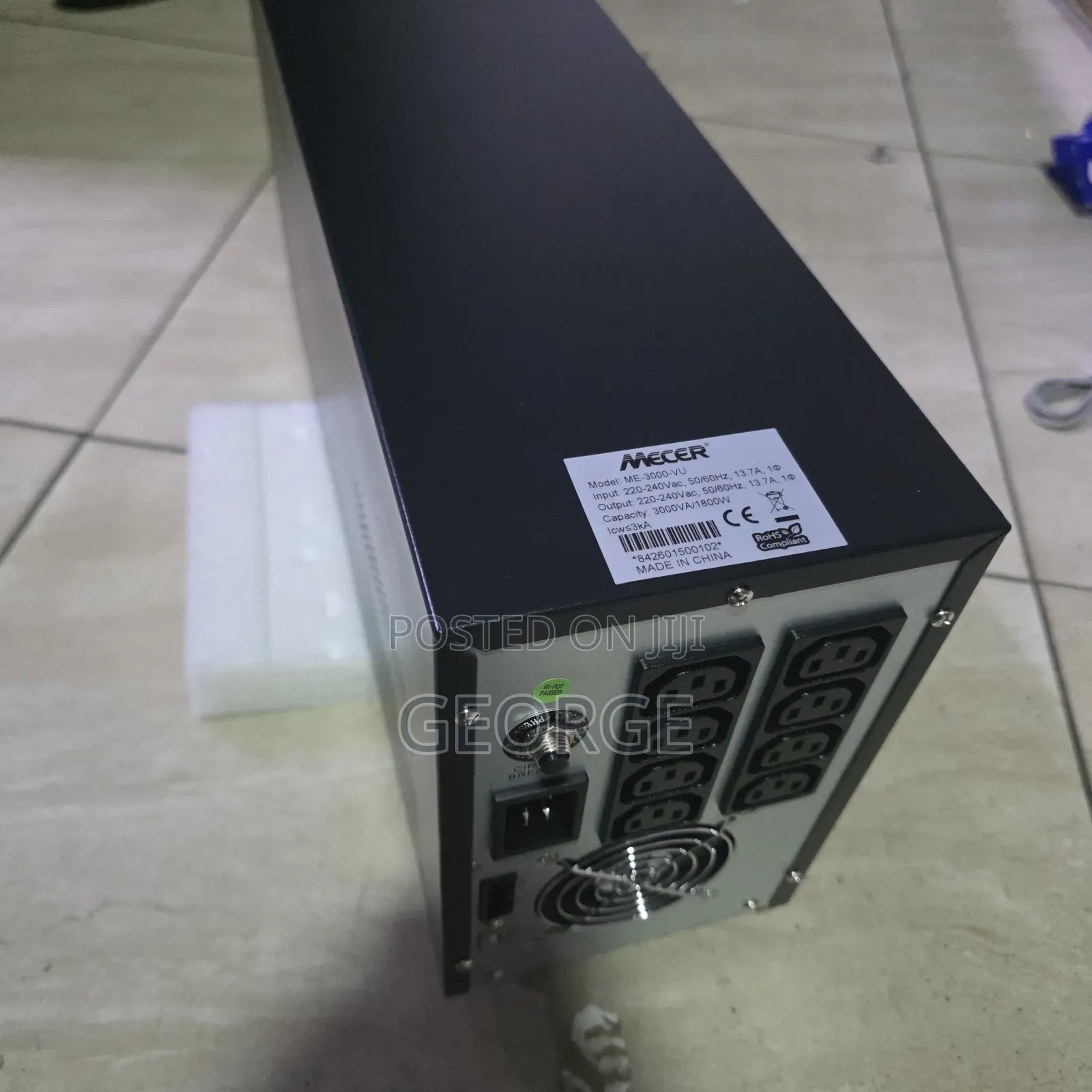 Mecer 3000VA High Capacity UPS With 6 Sockets