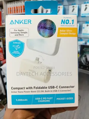 The Anker Nano USB-C Power Bank (22.5W, 5,000mAh)