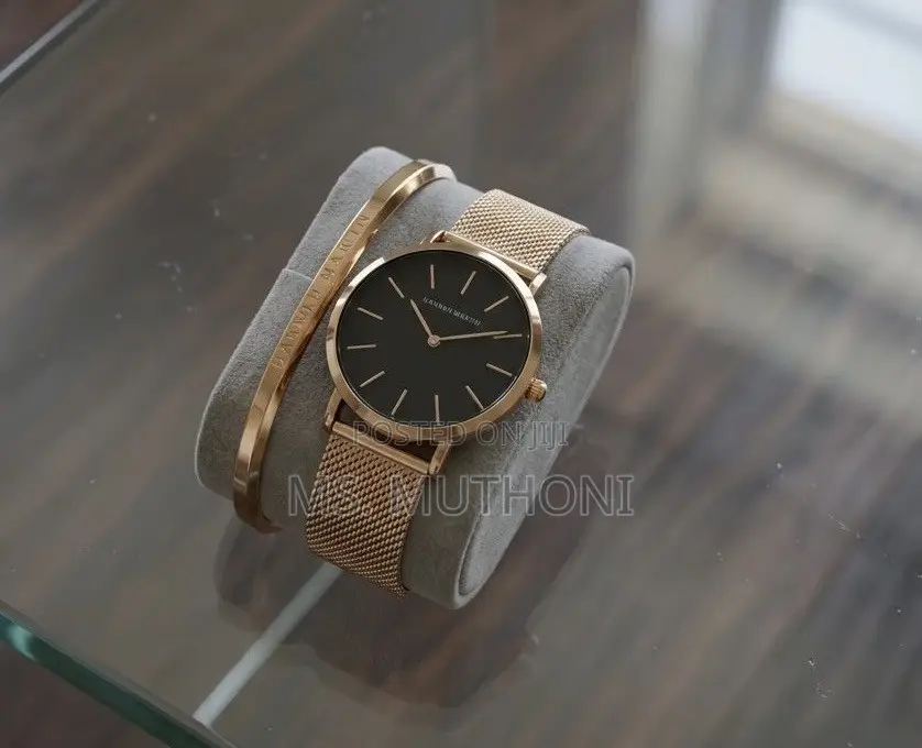  Ladies Watch X Bracelet Set Plus a Complemetary Card Gift Bag