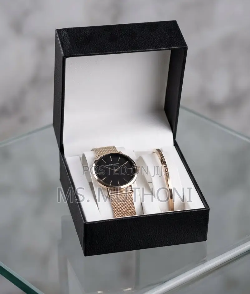  Ladies Watch X Bracelet Set Plus a Complemetary Card Gift Bag