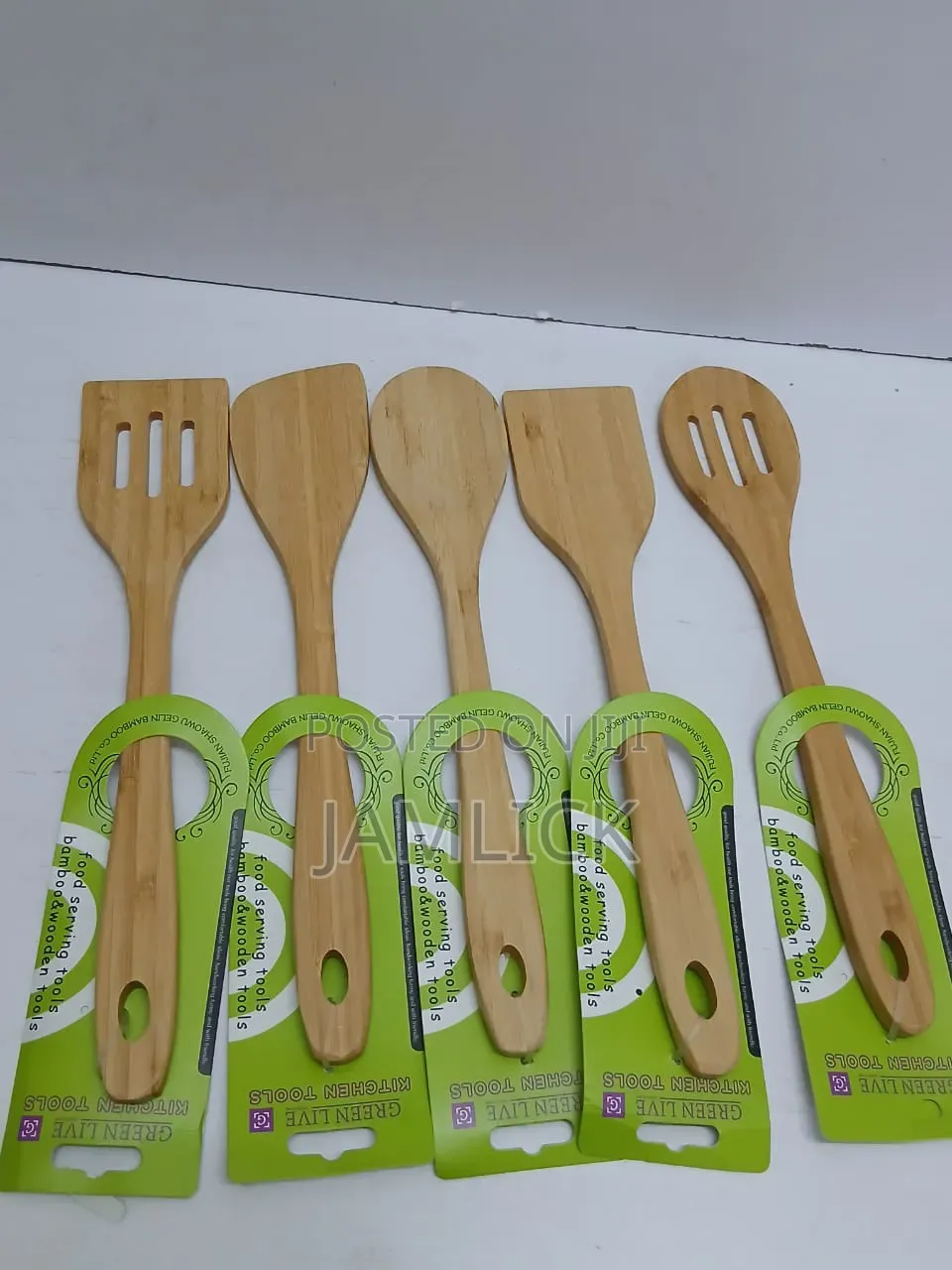 5pcs Set Bamboo Serving Spoons - Bz