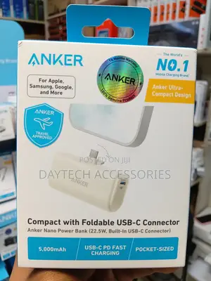 Anker Nano 5000mAh 22.5W USB-C Power Bank - White