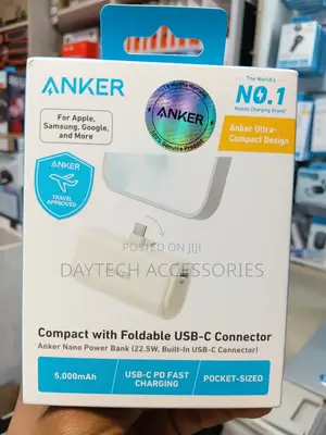 Anker Nano Power Bank (22.5W, Built-in USB-C Connector) 5,000mAh.