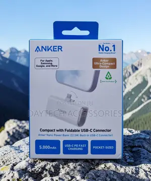 Anker Nano Power Bank With Built-in USB-C Connector 5,000mAh Charger