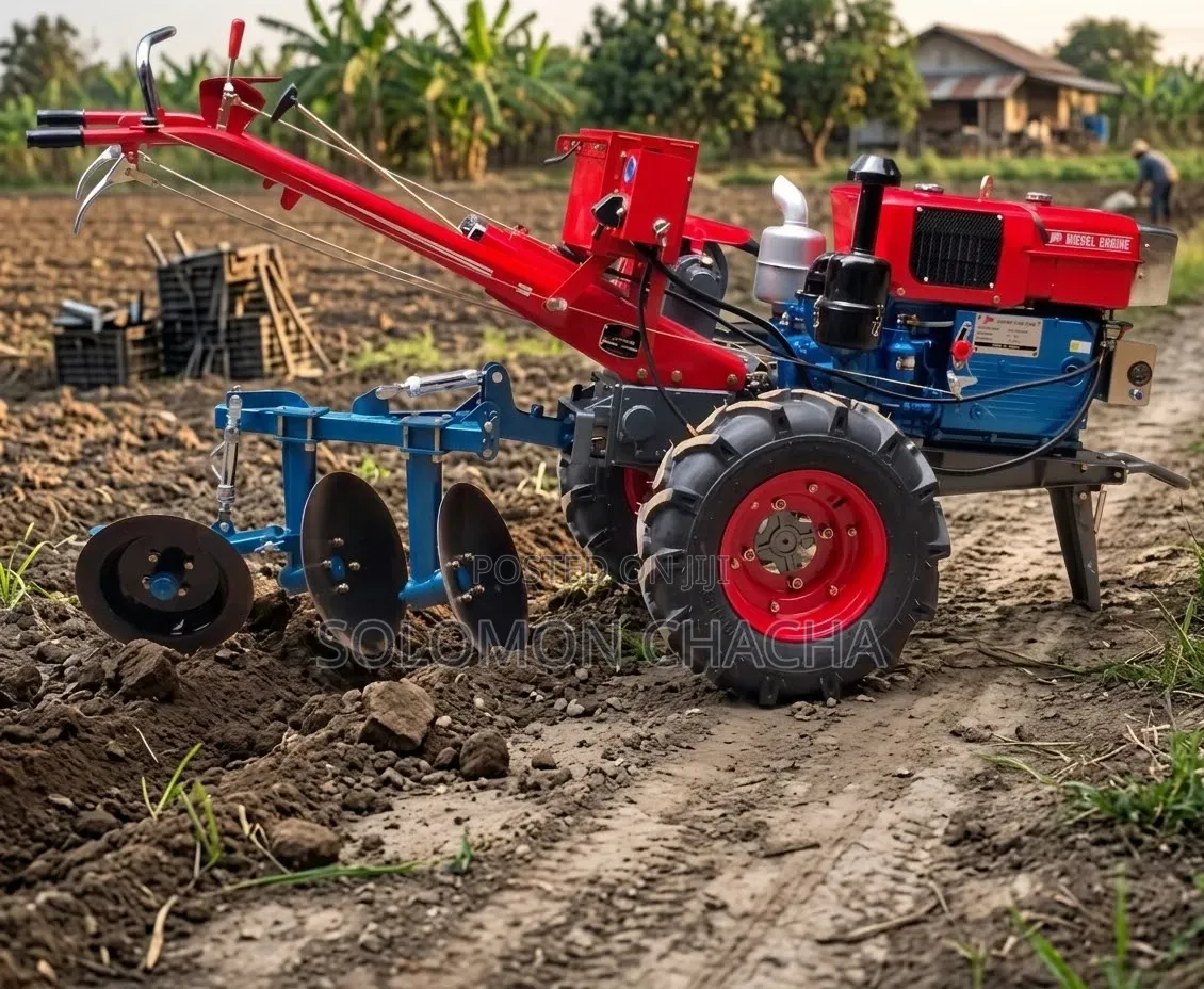 JIADI 16HP Diesel Walking Tractor With Key Start Complete Implements