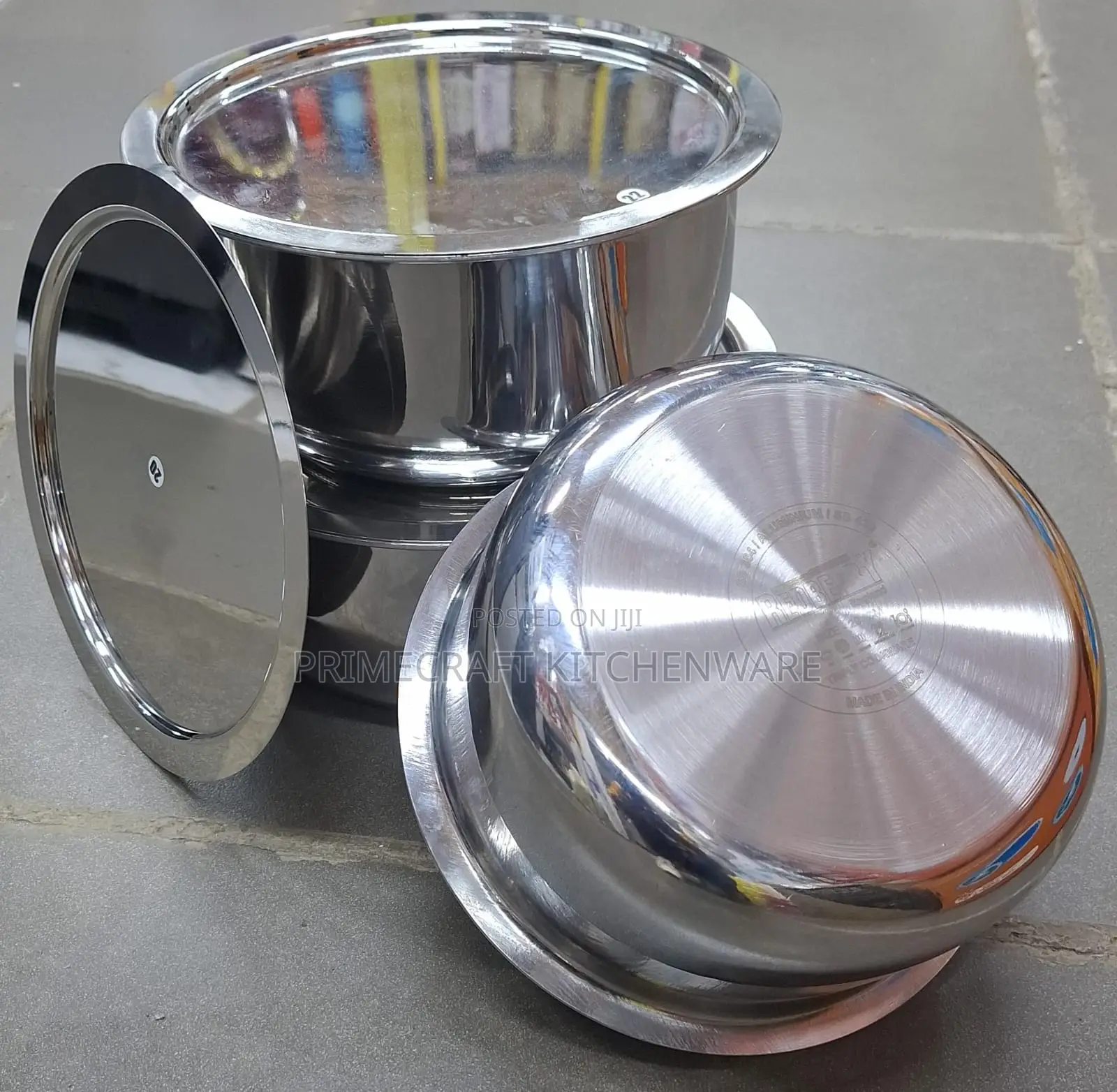 3 PCS Aluminium Sufuria KSH 2500 With Lid