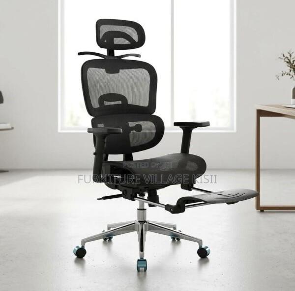 Office Chair; Black Full Mesh Orthopedic Chair