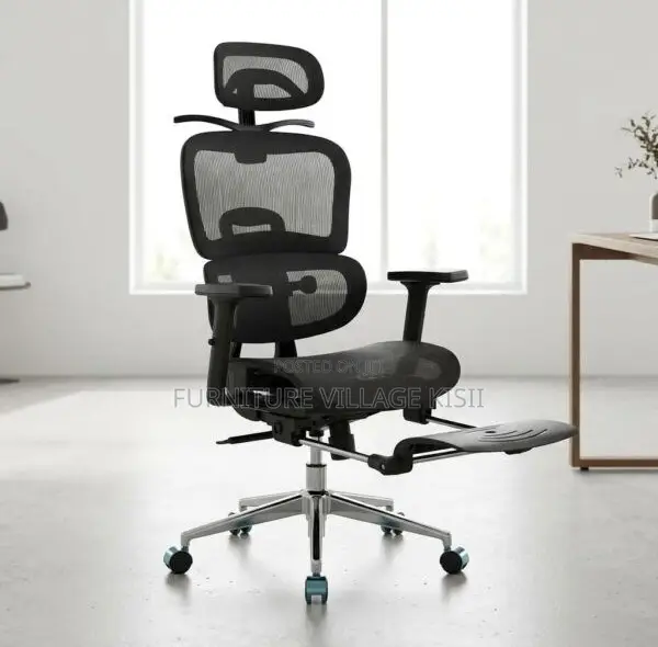 Office Chair; Black Full Mesh Orthopedic Chair