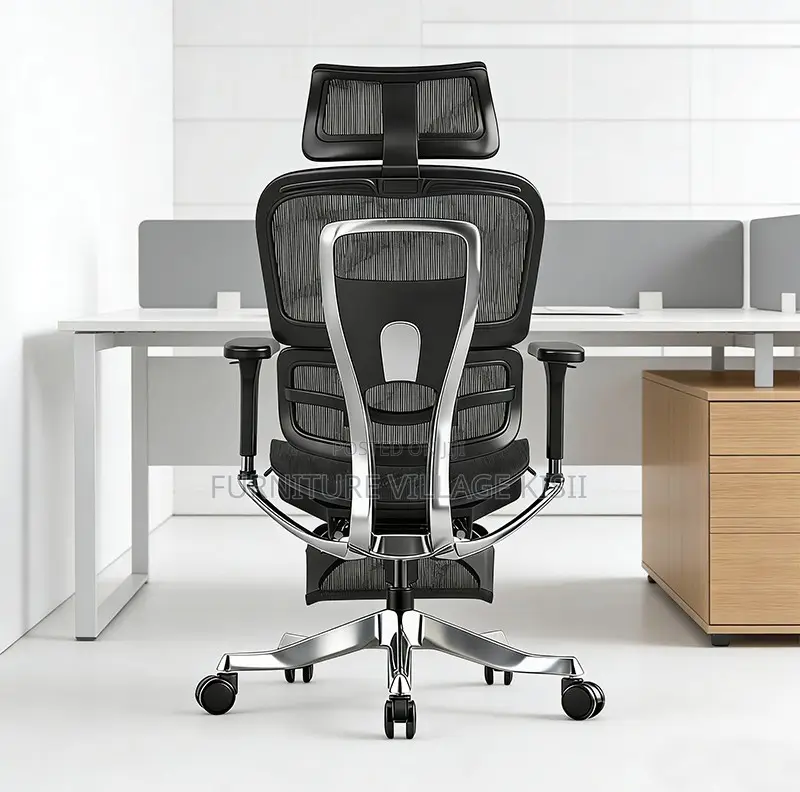 Office Chair; Black Full Mesh Orthopedic Chair