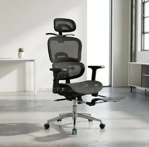 Office Chair; Black Full Mesh Orthopedic Chair