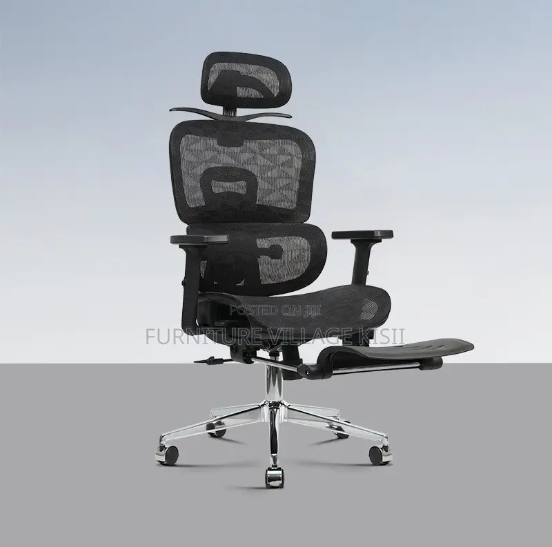 Office Chair; Black Full Mesh Orthopedic Chair