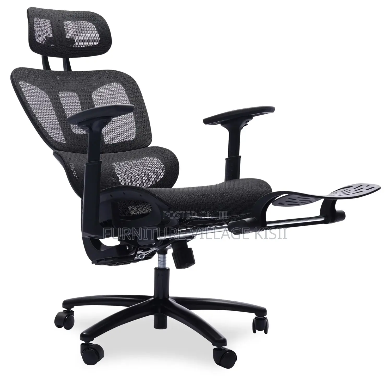 Office Chair; Black Full Mesh Orthopedic Chair