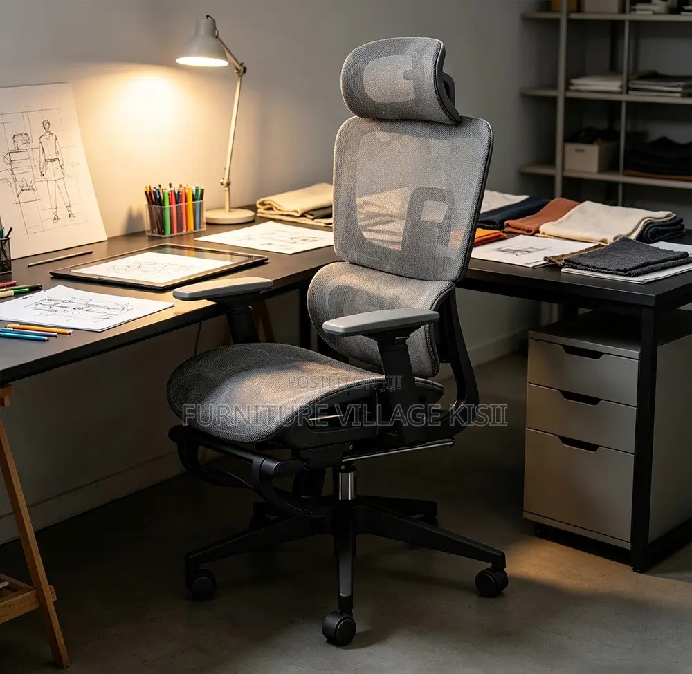 Office Chair; Black Full Mesh Orthopedic Chair