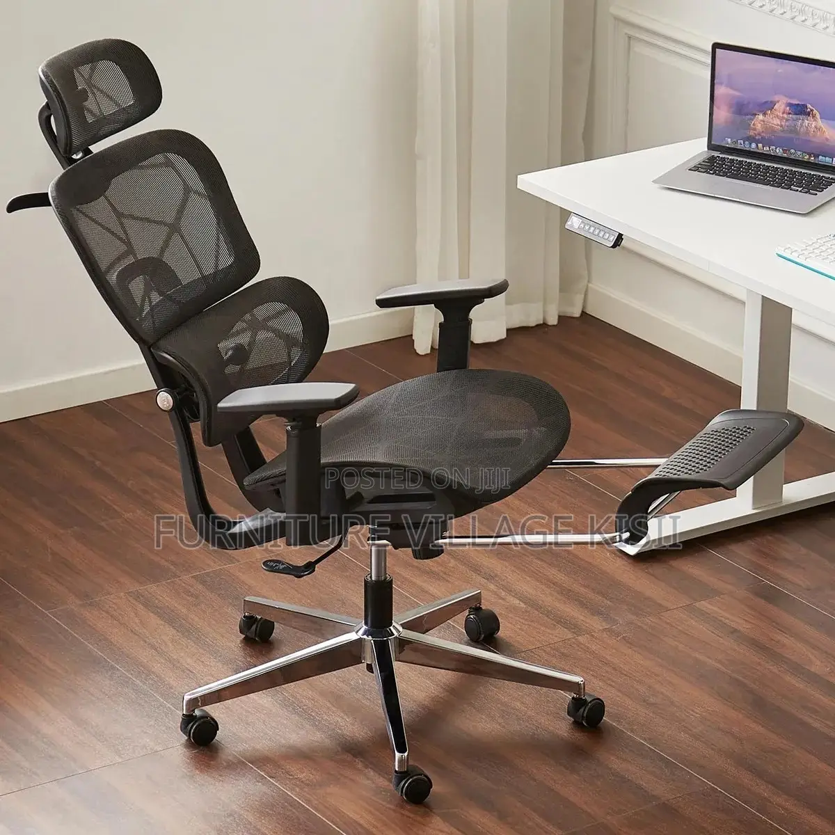 Office Chair; Black Full Mesh Orthopedic Chair