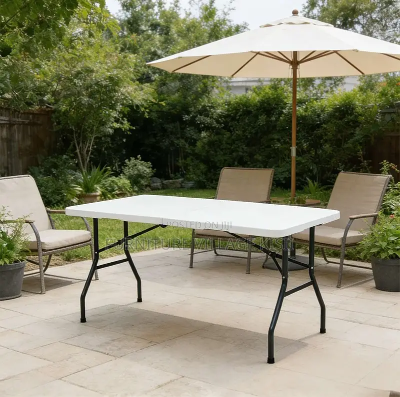 Home Furniture; 1.2M White Foldable Outdoor Table