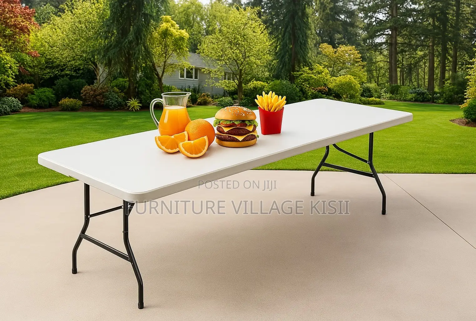 Home Furniture; 1.2M White Foldable Outdoor Table