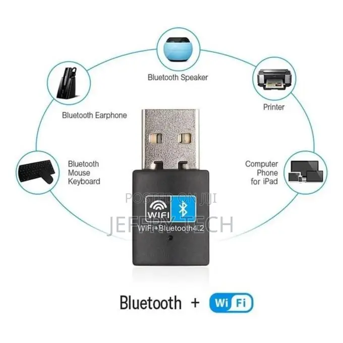USB Adapter WiFi + Bluetooth Wireless 4.2 Dongle