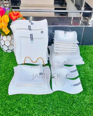 30pcs White Plain Classy Dinner Set - Sp