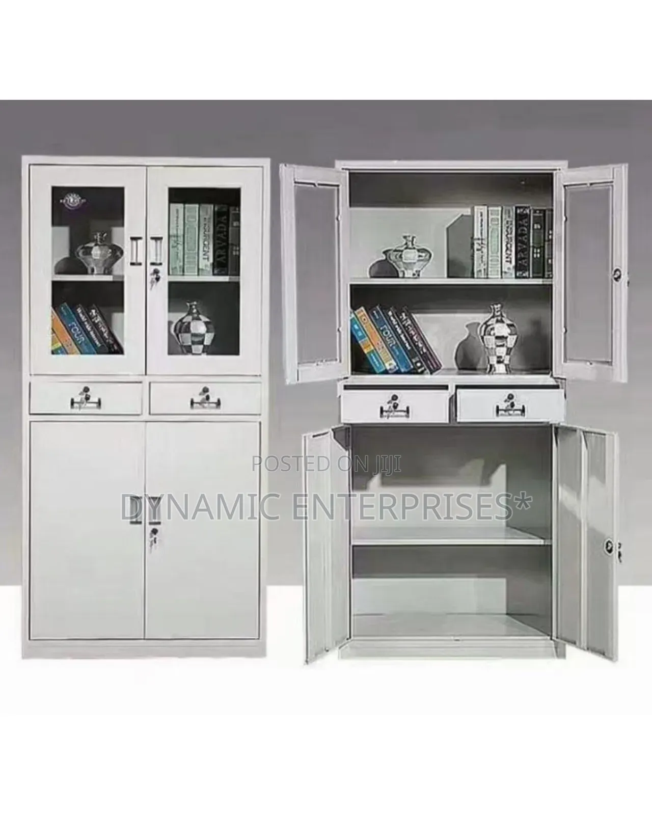 Multi-Tier Lockable Metallic Office Storage and Filing Cabinet