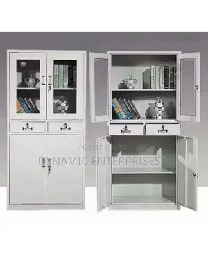 Multi-Tier Lockable Metallic Office Storage and Filing Cabinet