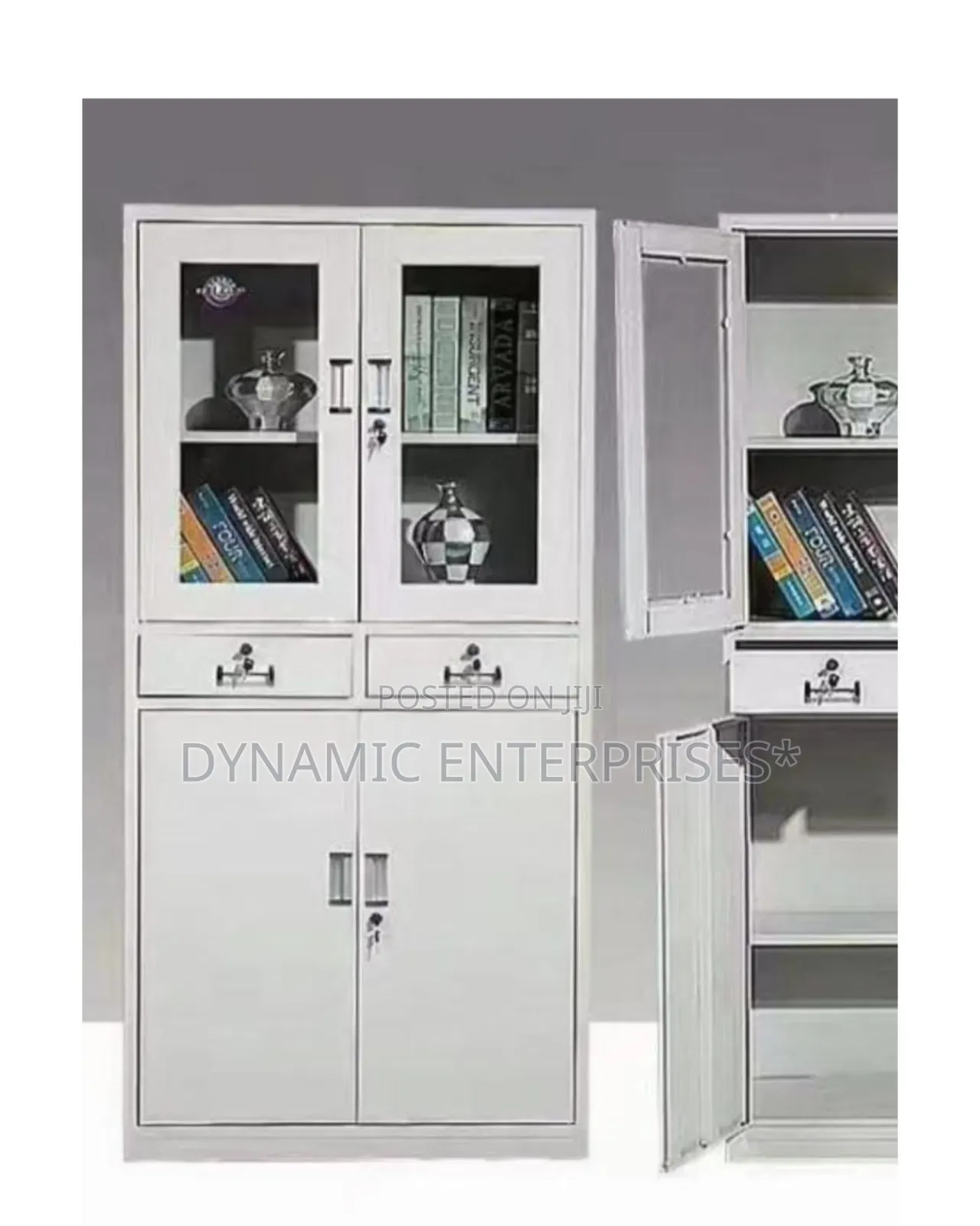Multi-Tier Lockable Metallic Office Storage and Filing Cabinet