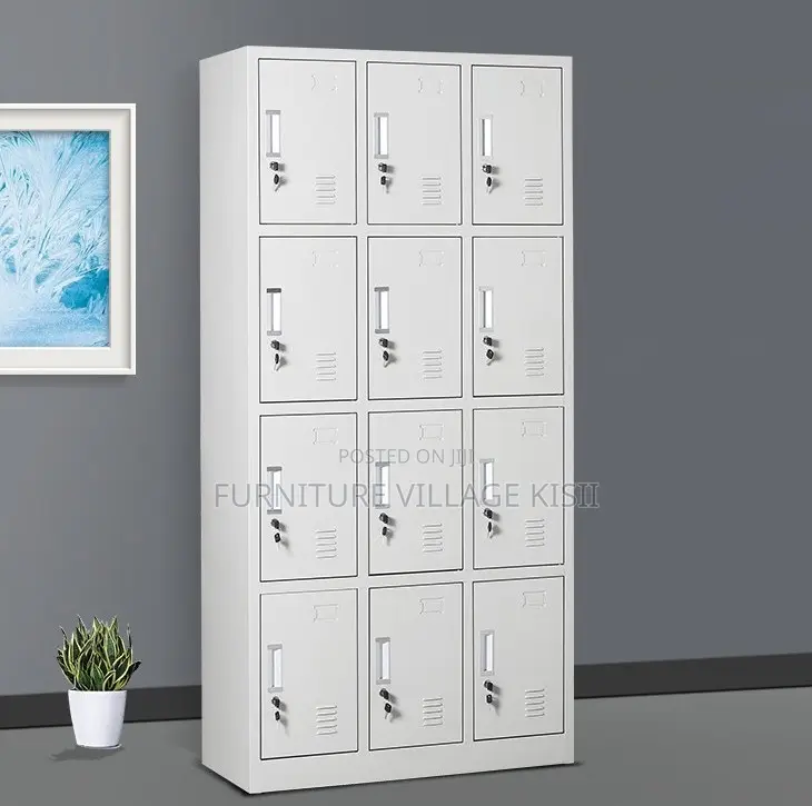 Office Cabinet; 12-Compartment Gym Storage Cabinet