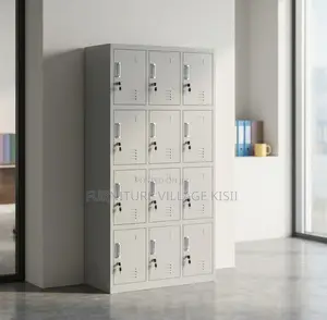 Office Cabinet; 12-Compartment Gym Storage Cabinet
