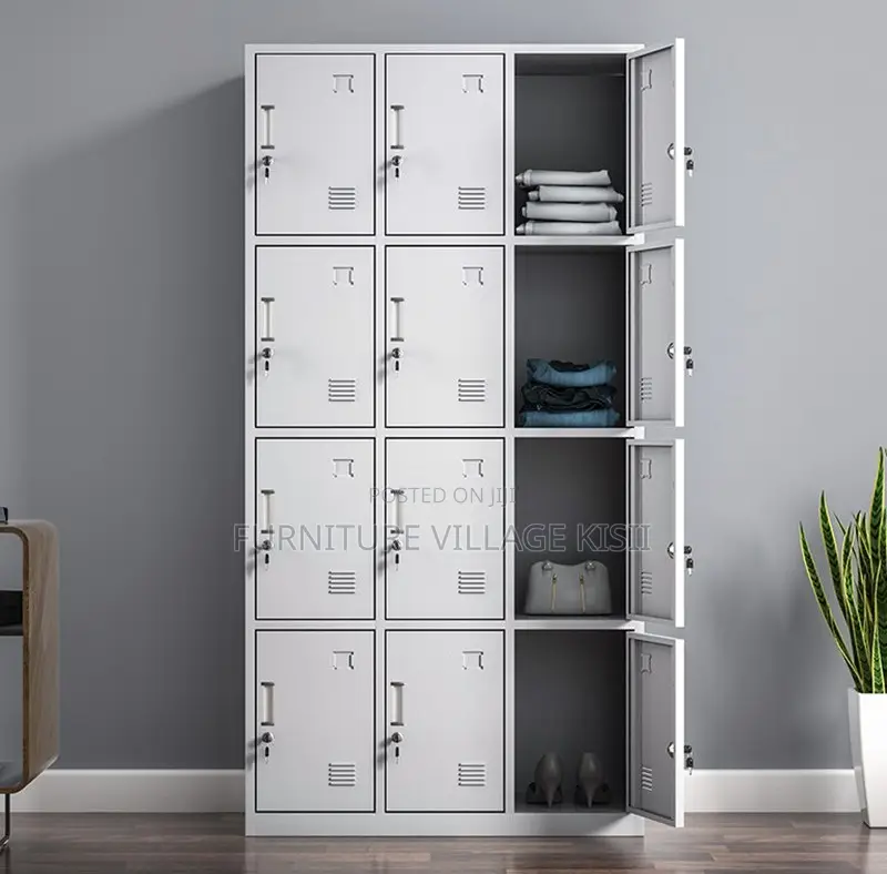 Office Cabinet; 12-Compartment Gym Storage Cabinet