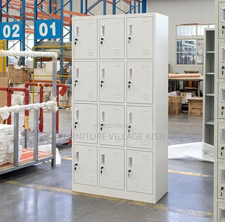 Office Cabinet; 12-Compartment Gym Storage Cabinet