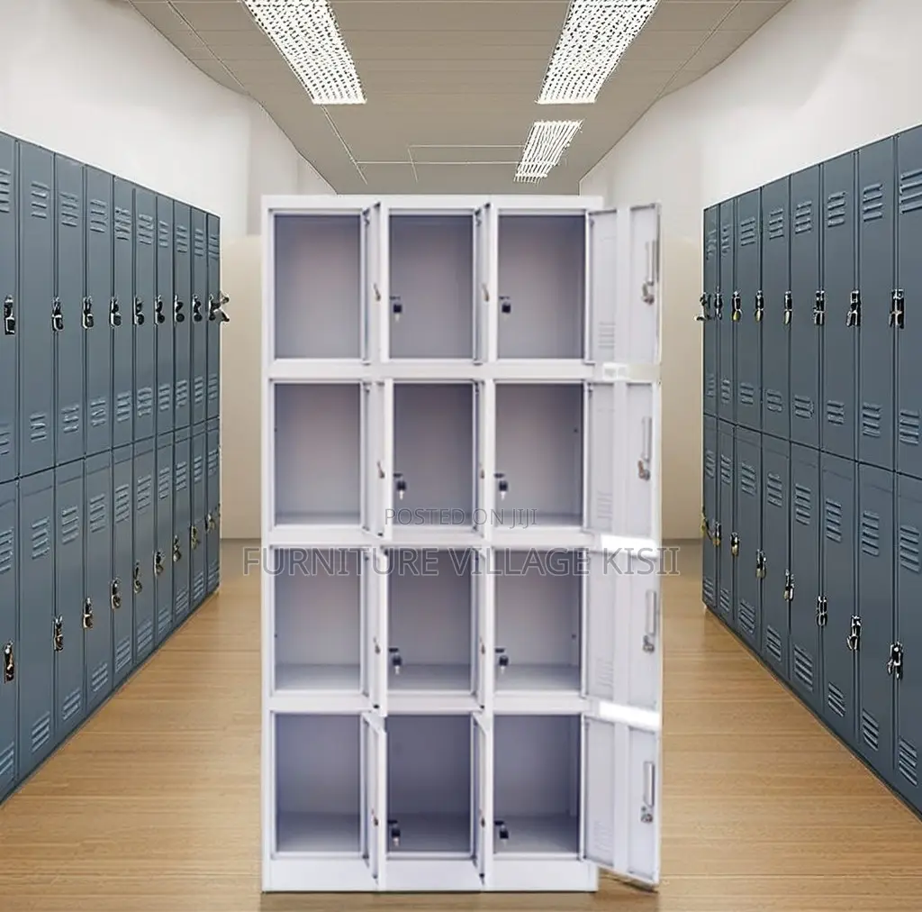 Office Cabinet; 12-Compartment Gym Storage Cabinet