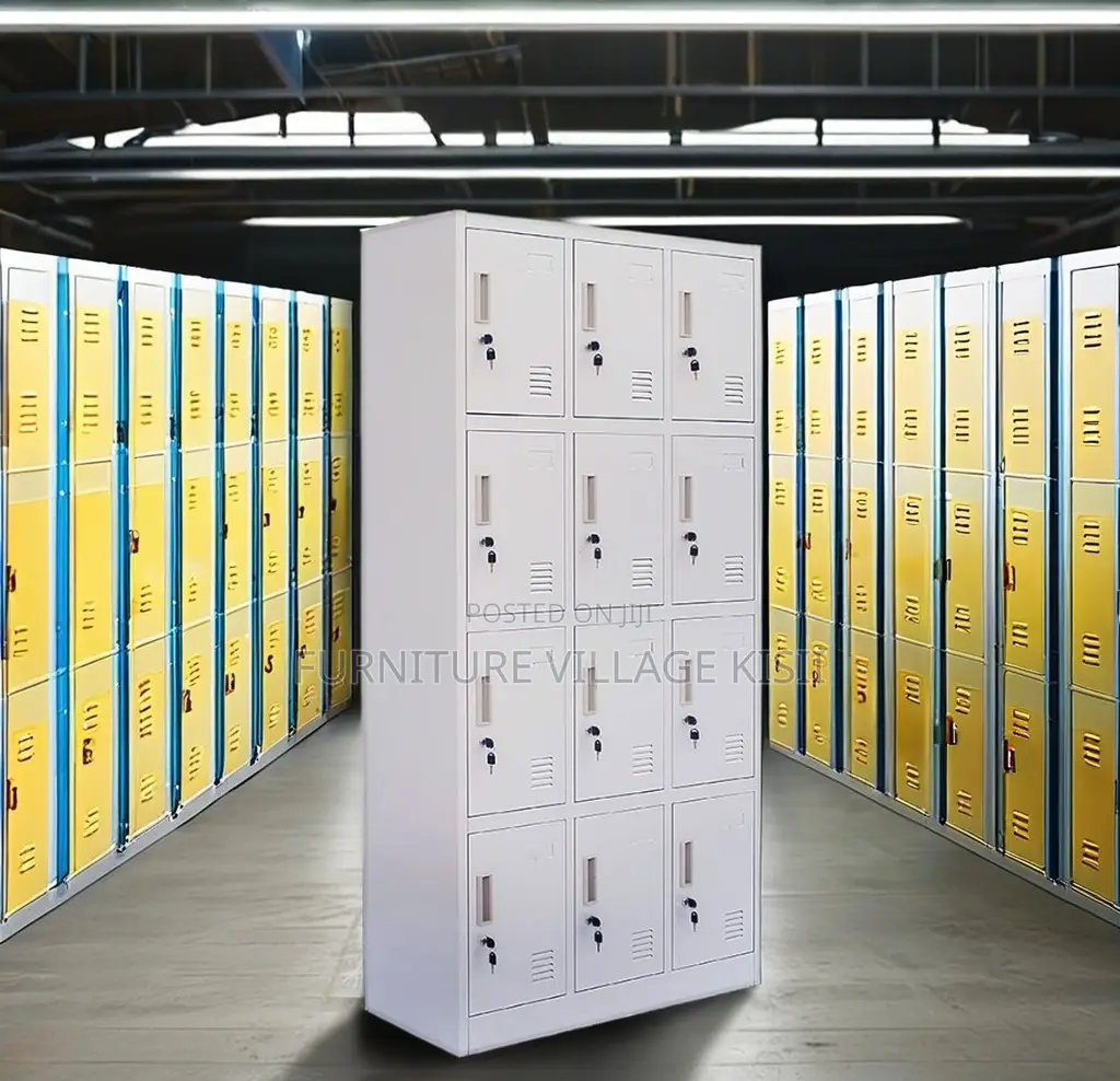Office Cabinet; 12-Compartment Gym Storage Cabinet