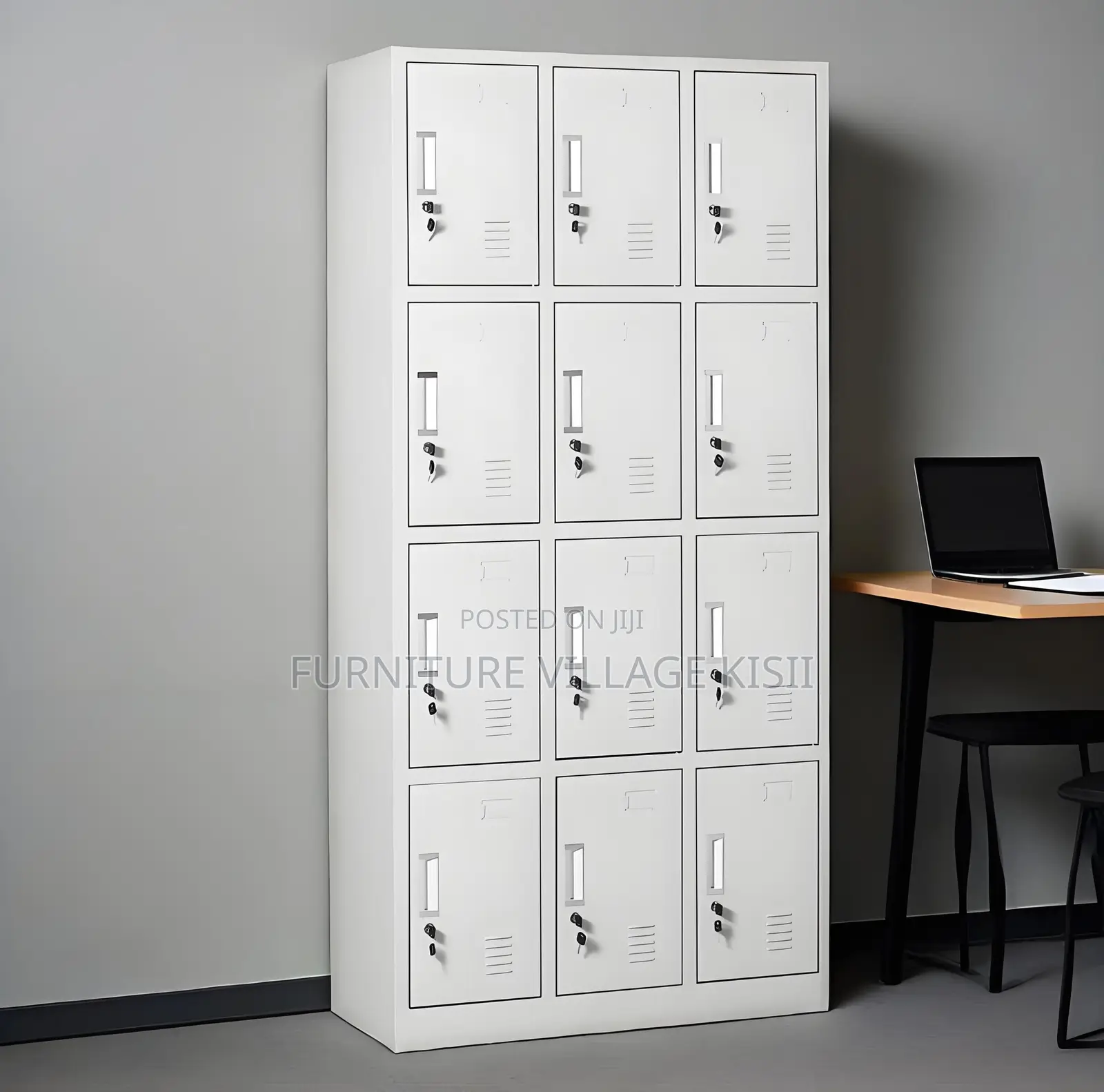 Office Cabinet; 12-Compartment Gym Storage Cabinet