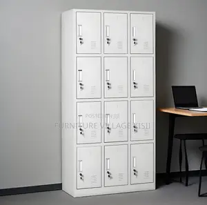 Office Cabinet; 12-Compartment Gym Storage Cabinet
