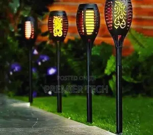 6 Pieces LED Solar Flame Lamp