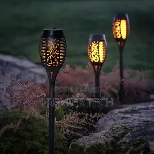 6 Pieces LED Solar Flame Lamp