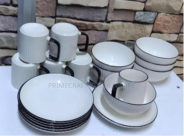 24 PCS White Dinner Set