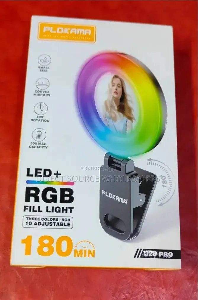 Plokama LED RGB Selfie Light for TikTok Content Creators