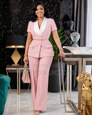 2Piece Ladies Official Suit With White Collar