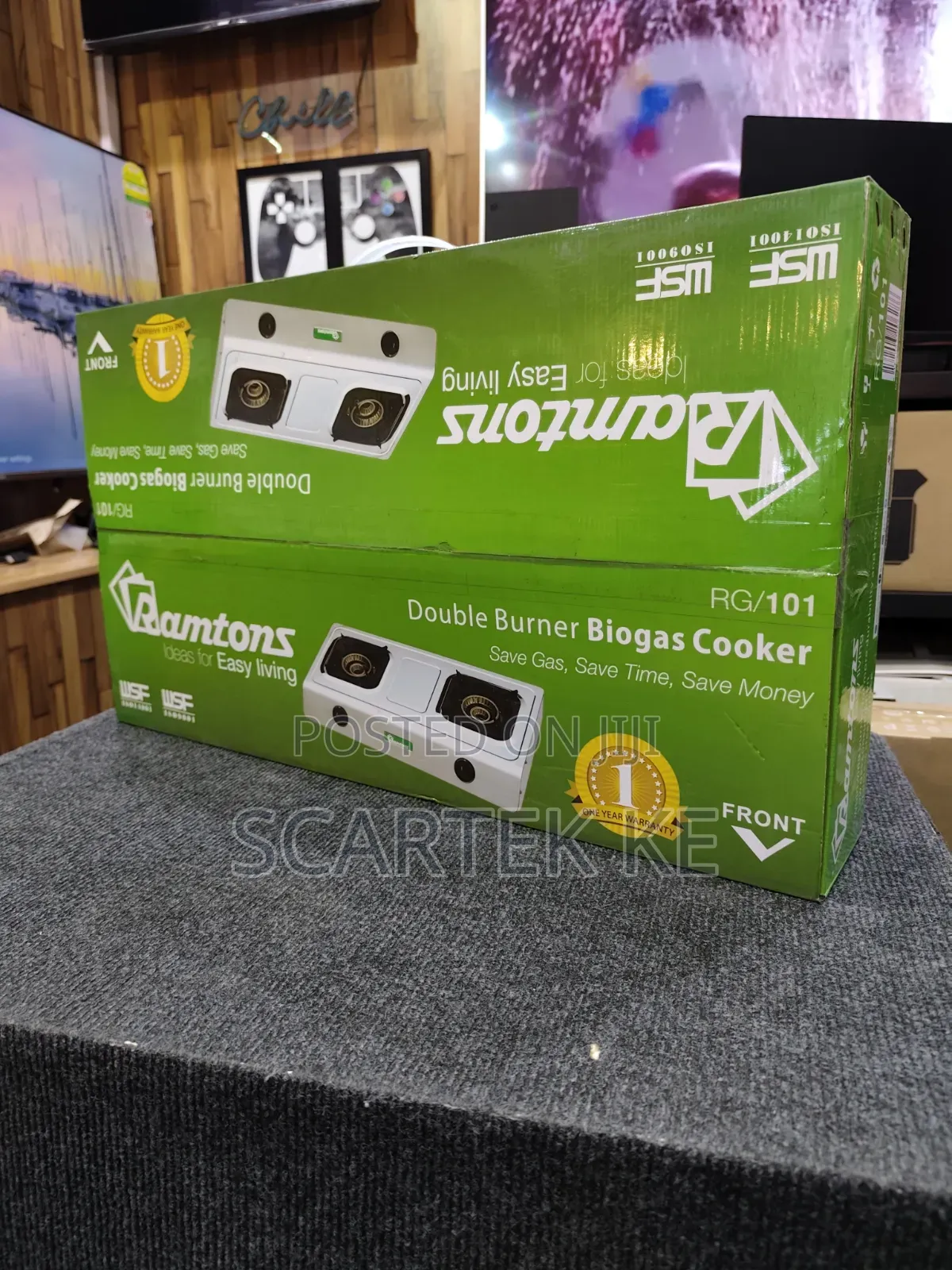 Ramtons Double Burner Biogas Cooker