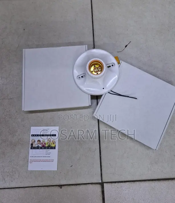 Wireless Bulb Holder Security Hidden Camera With SD Card Slot